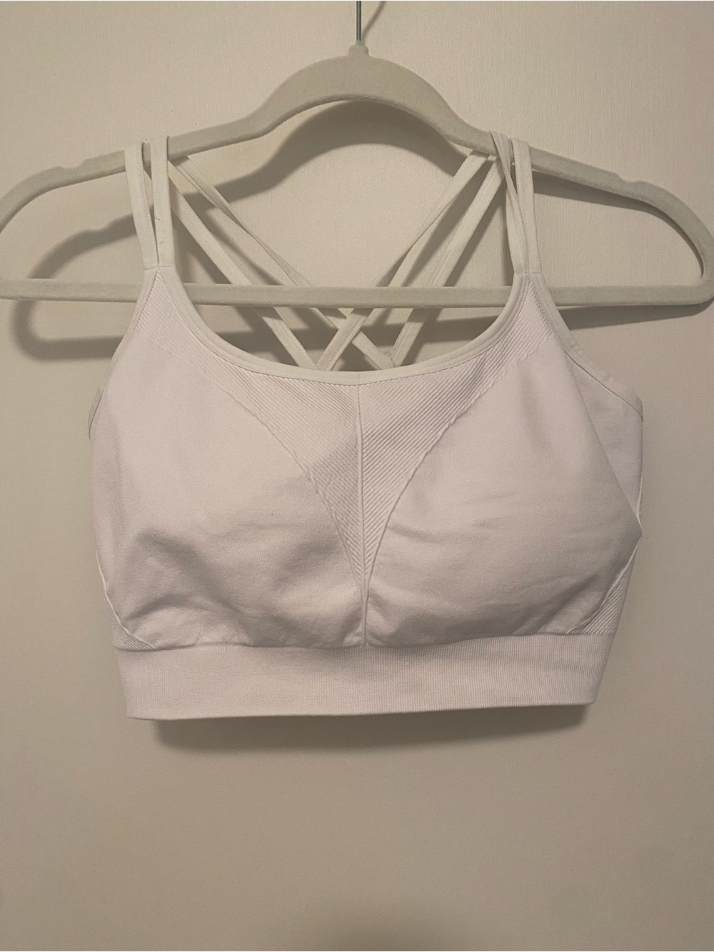 Soma Sport Seamless Strappy Back White Bea XL